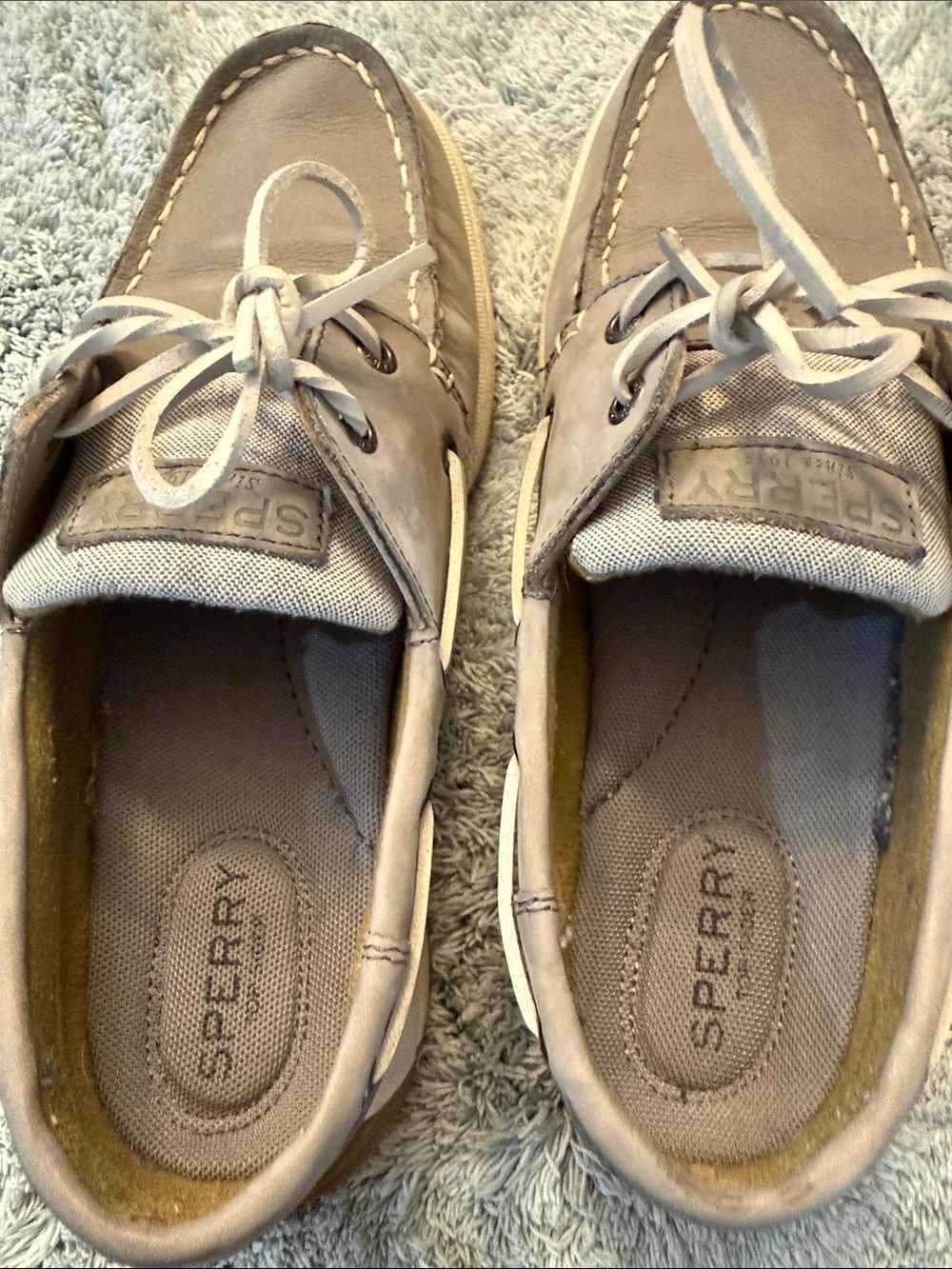 Sperry Women’s Gray Leather Boat Shoes - Picture 7 of 9